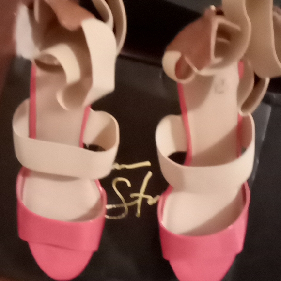 COLIN STUART WEDGES Size 10 Coral and beige - Picture 2 of 6